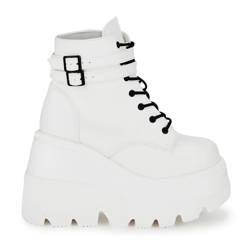 NEW white Demonia technopagan Boots